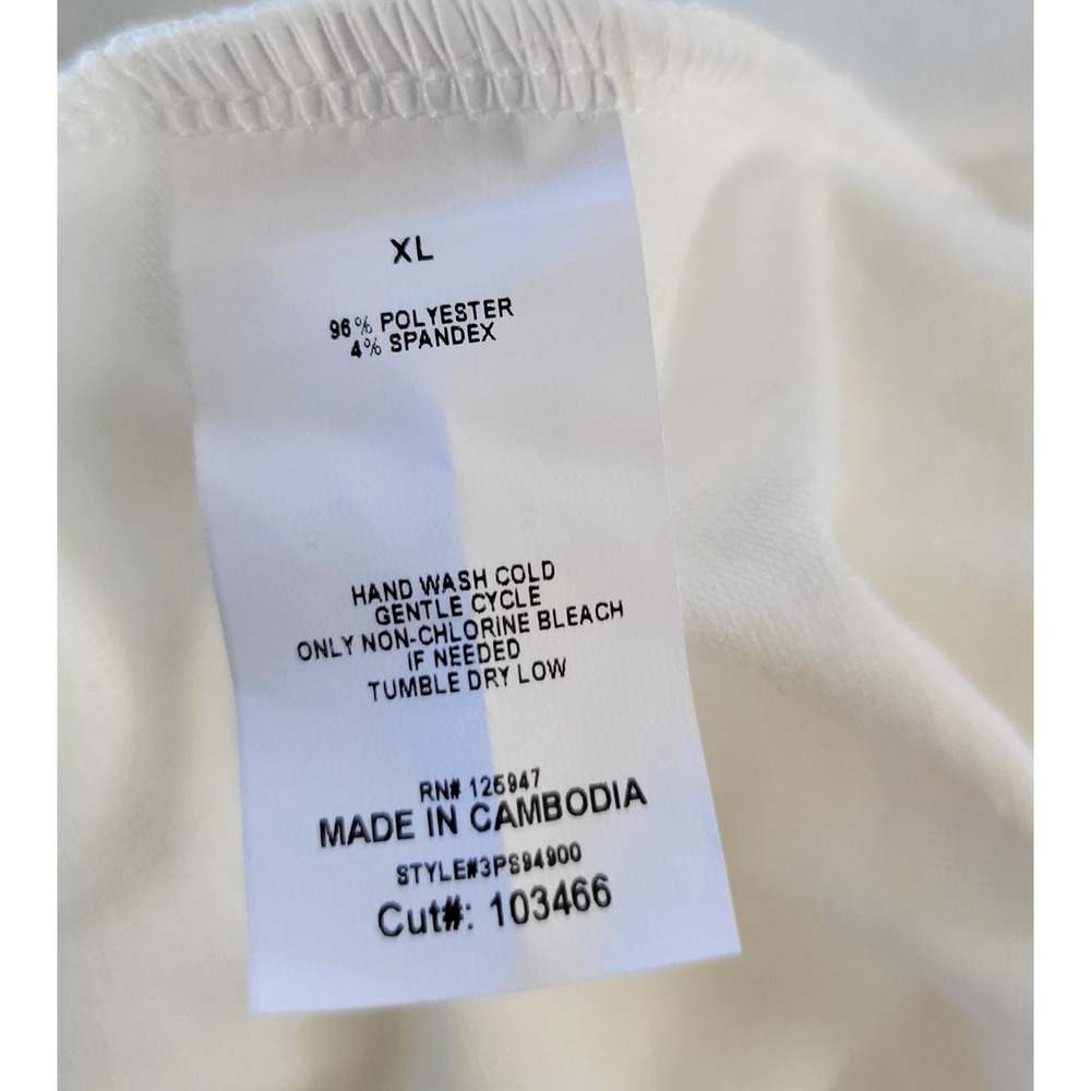 Kate Park Portofino Comfort White And Stampdo Short Sleeve T-Shirt, Womens XL - Picture 8 of 10